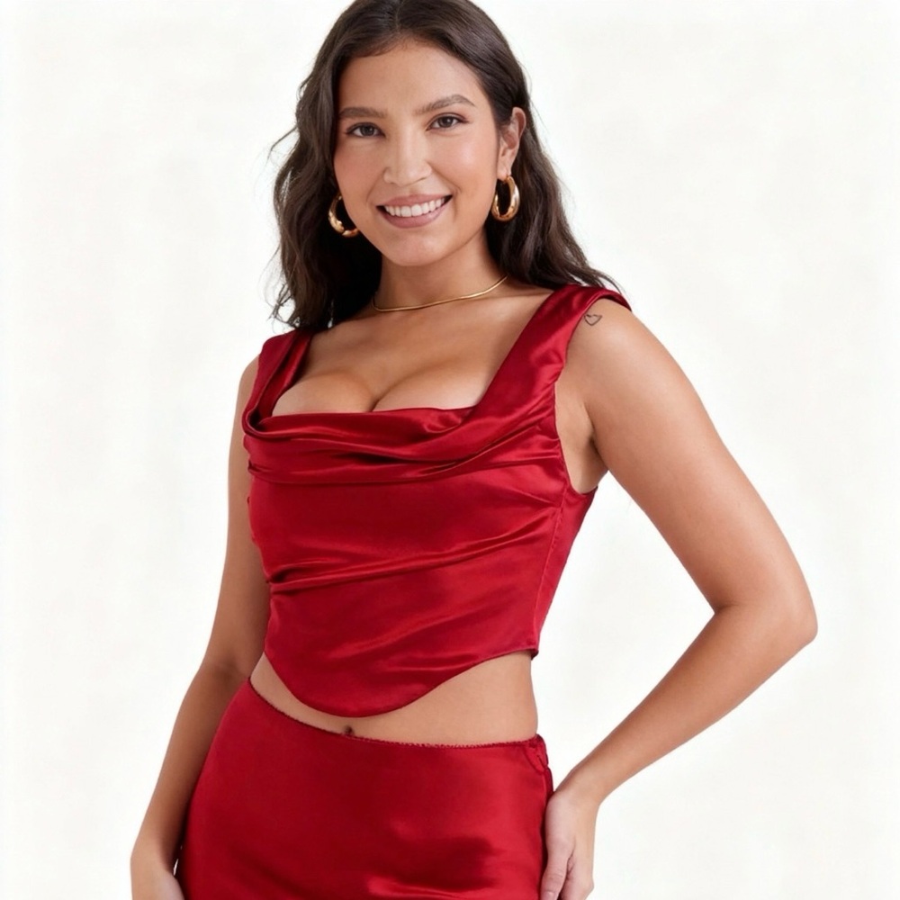 HOUSE OF CB 'Una' Ruby Lace-Back Corset /Size XS